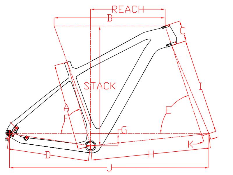 Telaio Full Carbon Hardtail