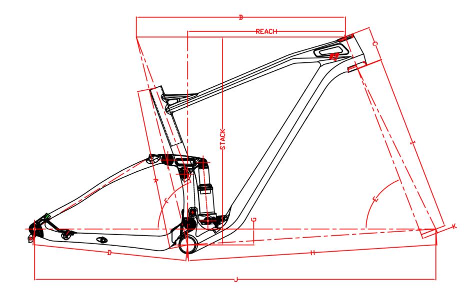 Telaio in carbonio MTB a sospensione completa