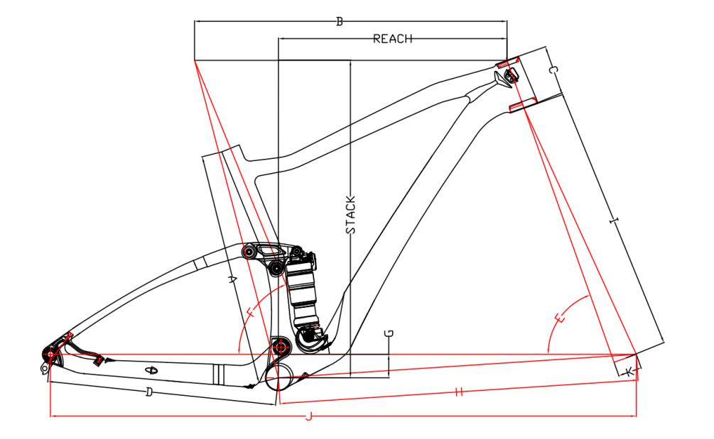 Telaio per bici in carbonio MTB a sospensione completa