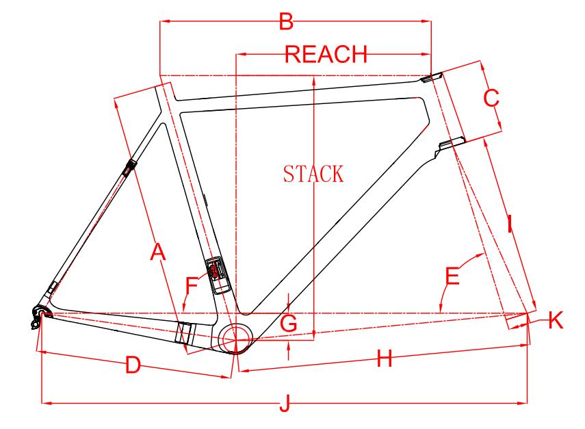 Telaio leggero con pinza da strada in carbonio