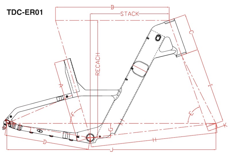 Set telaio in fibra di carbonio per bici da strada