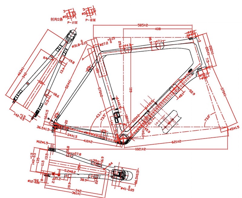 flat mount road disc brake frame