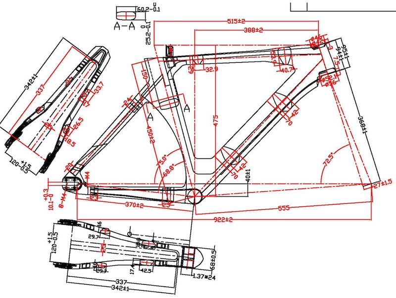 Disegno 3D per telaio per ciclismo su pista