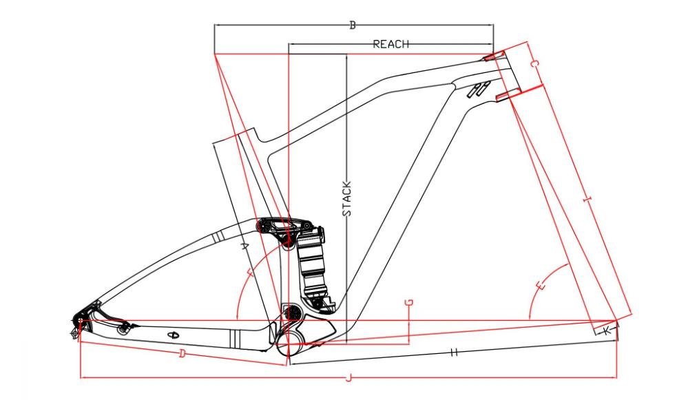 Telaio per bici a sospensione completa