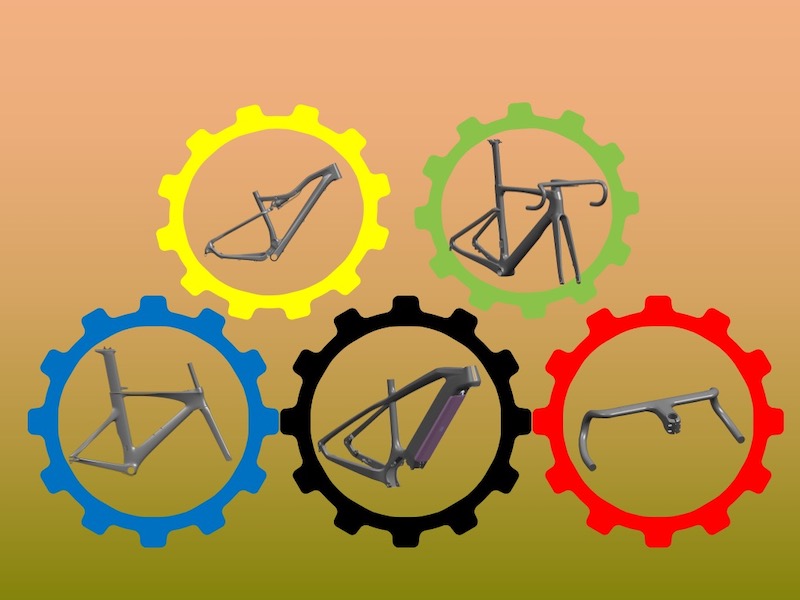 Telai per biciclette in fibra di carbonio